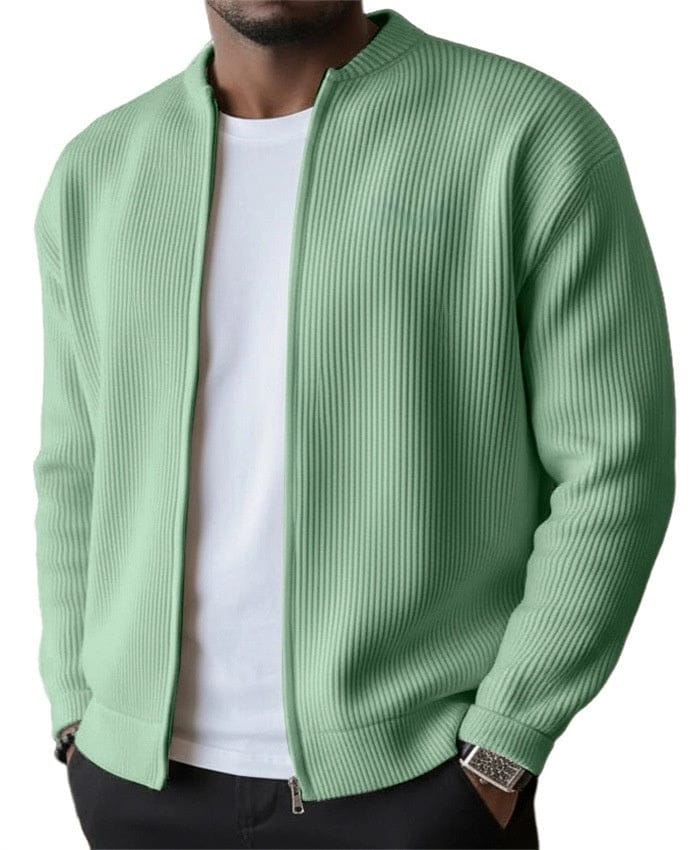 Foster | Rippstrick-Cardigan mit Reißverschluss