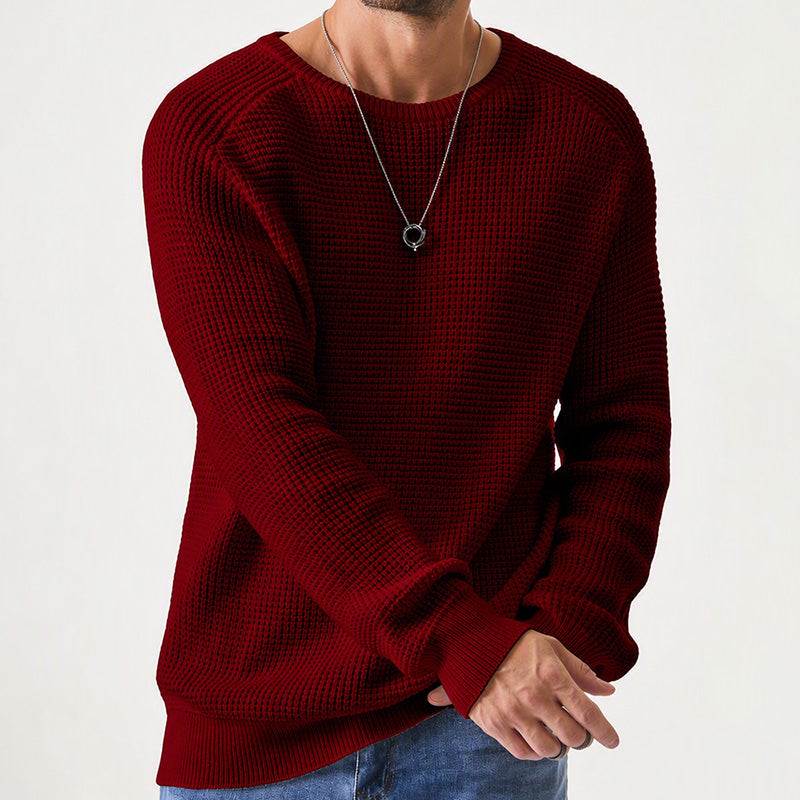 Isric | Strukturierter Rundhals-Strickpullover