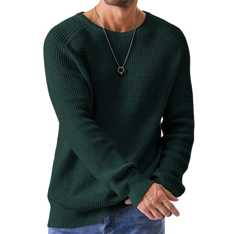 Isric | Strukturierter Rundhals-Strickpullover