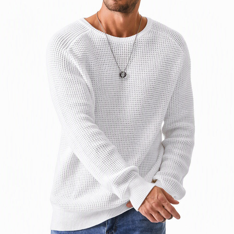Isric | Strukturierter Rundhals-Strickpullover