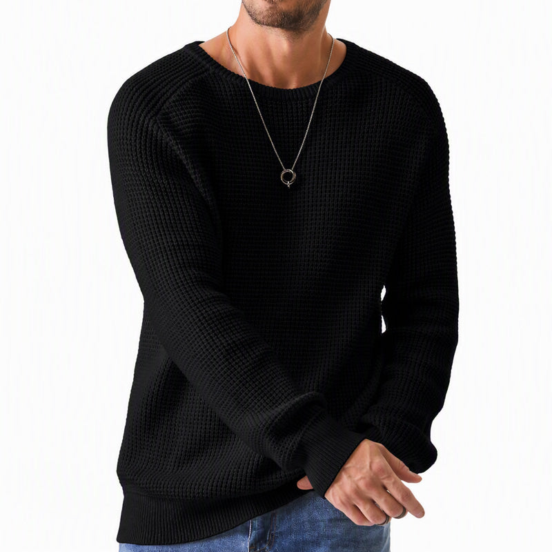 Isric | Strukturierter Rundhals-Strickpullover