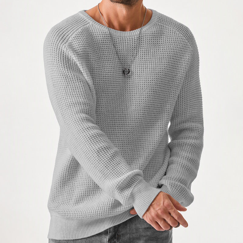 Isric | Strukturierter Rundhals-Strickpullover