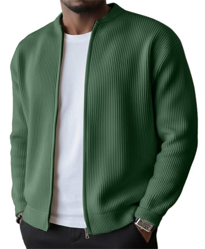 Foster | Rippstrick-Cardigan mit Reißverschluss