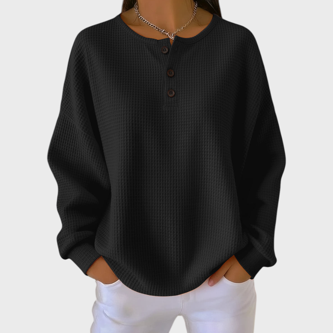 Helma | Pullover aus weichem Waffelstrick in Orange