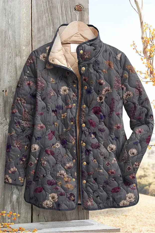 Lore | Steppjacke in Graumauve