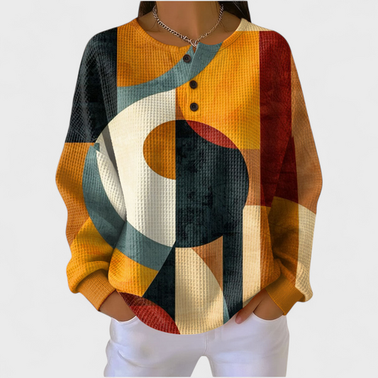 Elfriede | Pullover mit geometrischem Retro-Muster