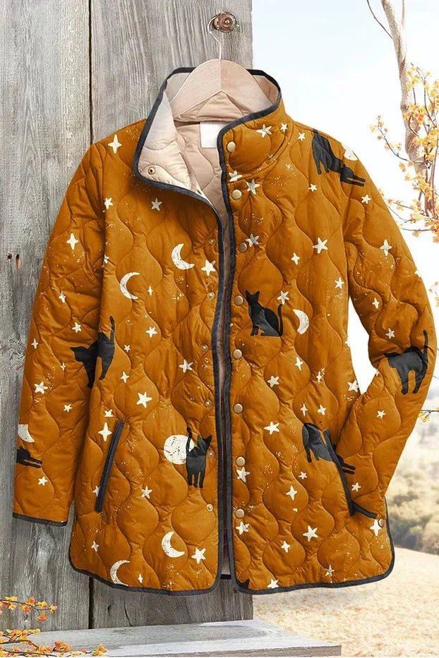 Luna | Steppjacke mit Mond- und Sternmotiven
