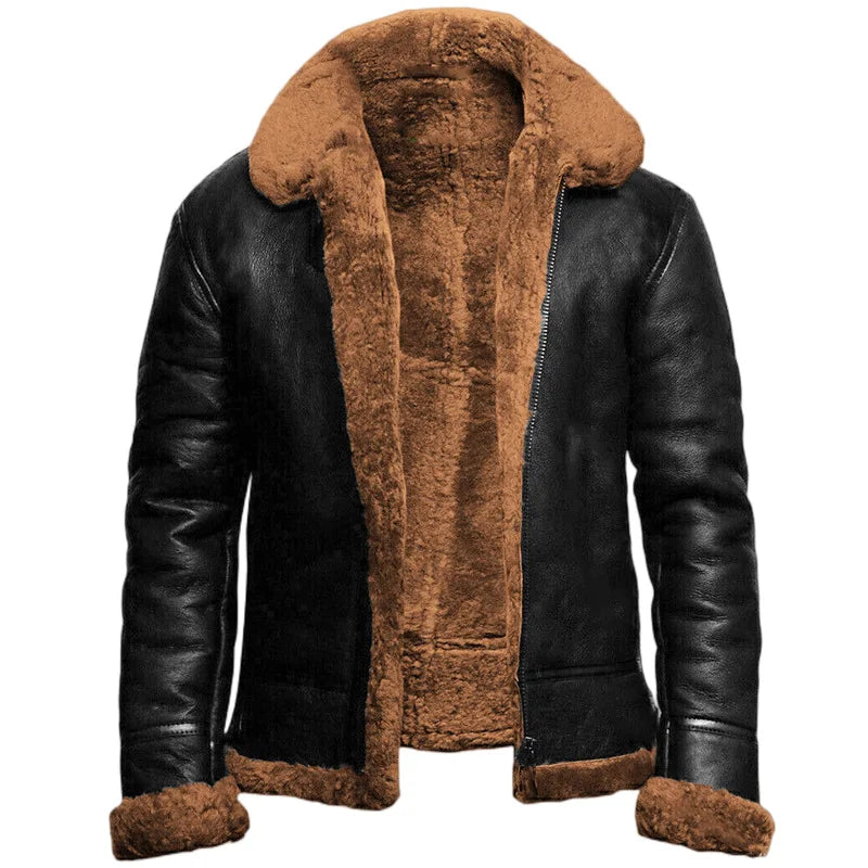 Carson | Warme Jacke mit Kontrastkragen