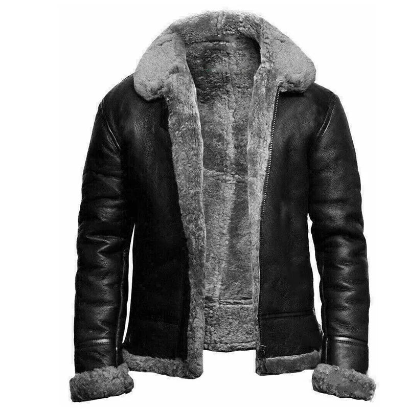 Carson | Warme Jacke mit Kontrastkragen