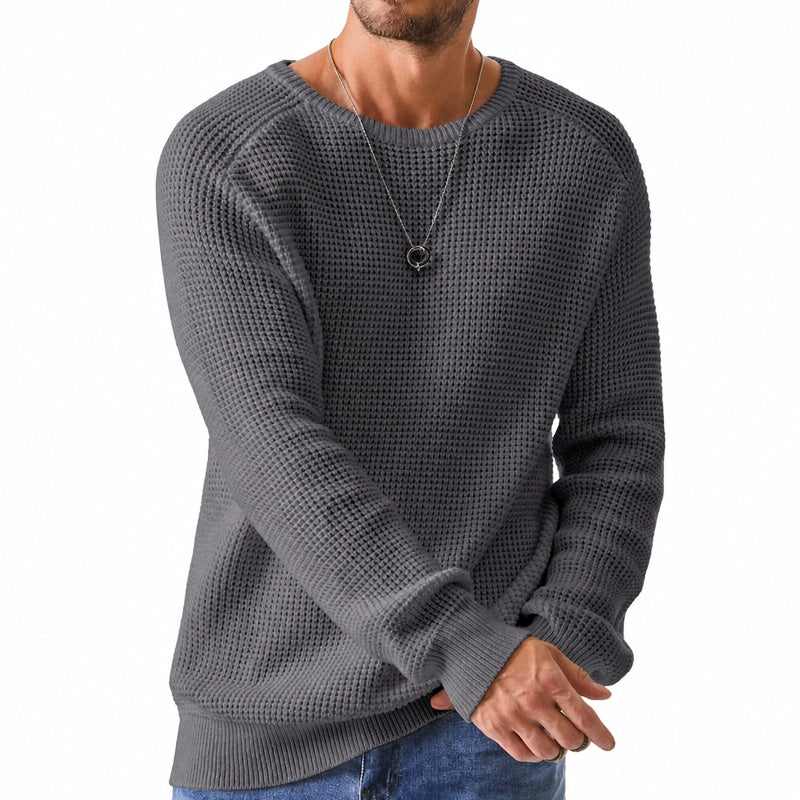Isric | Strukturierter Rundhals-Strickpullover