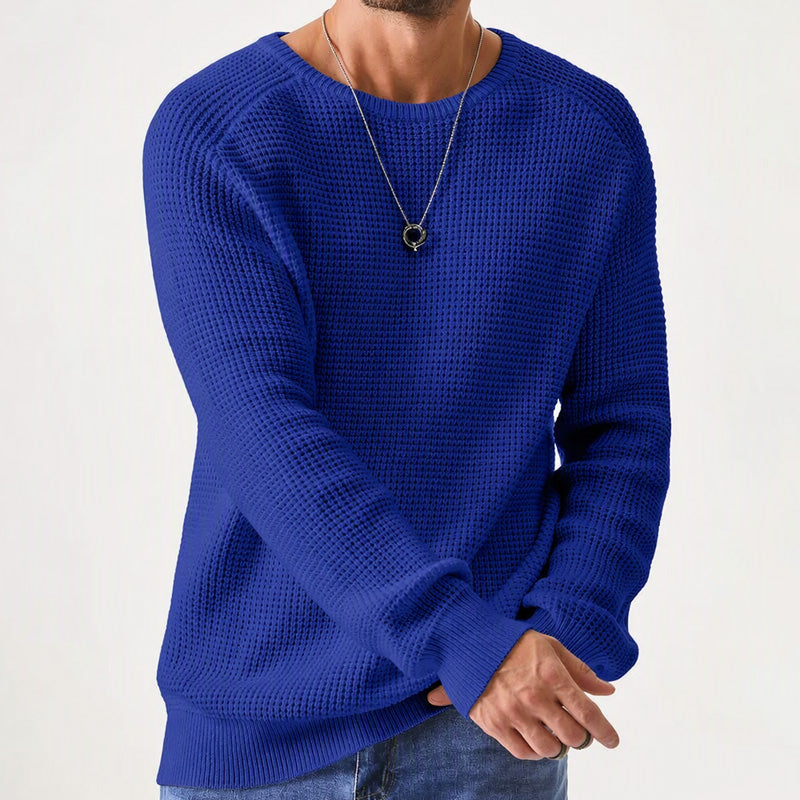 Isric | Strukturierter Rundhals-Strickpullover